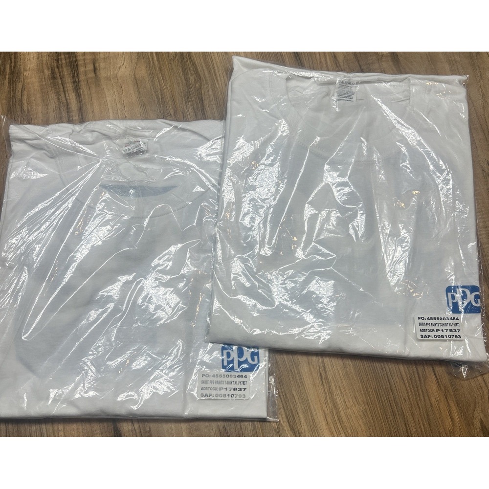 NEW PPG Pittsburgh Paints White T Shirt, Mens XL (LOT OF‎ 2)